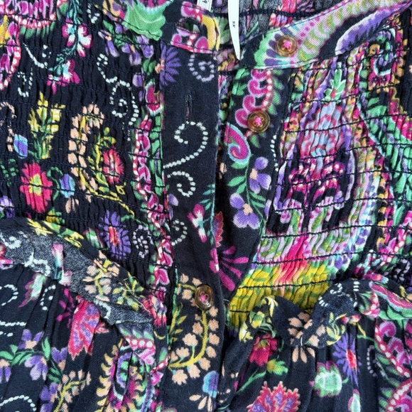 Anthropologie Vibrant Paisley Ruffle Swim Sheer Cover Up Size XS Long Sleeve - Picture 5 of 9